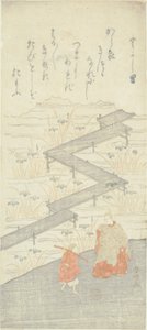 جسر ثماني المنصات (Yatsuhashi) ، من "Tale of Ise (Ise Monogatari)" بواسطة سوزوكي هارونوبو