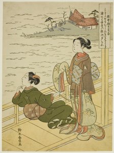 Gonchunagon Sadaie (Fujiwara no Teika) ، من سلسلة غير معنونة من المحاكاة الساخرة لقصائد المساء الثلاث بواسطة سوزوكي هارونوبو