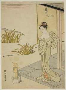 الصيف ، من سلسلة "إصدارات جديدة من زهور الفصول الأربعة (Shinpan furyu shiki no hana)" بواسطة سوزوكي هارونوبو