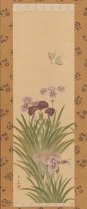 القزحيات والعثة ، كاليفورنيا. 1850. بواسطة سوزوكي كييتسو