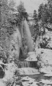 Les Corges du Taubenloch, pres Bienne en hiver (b/w photo) بواسطة المصور السويسري