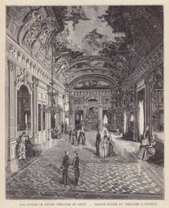 بهو المسرح الجديد في جنيف ، Grand Foyer du Theatre a Geneve (نقش) بواسطة المدرسة السويسرية