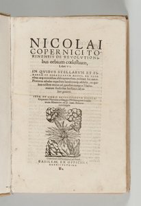 بقلم نيكولاس كوبرنيكوس (1473-1543) مع ثورات كتب نيكولاس كوبرنيكوس الناطقة ، الأولى بقلم يوهان ريتيكوس (1514-1574) ، بازل: توماس بيتر بواسطة المدرسة السويسرية