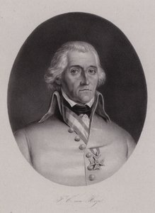 Friedrich Freiherr von Hotze, Swiss born general in the Austrian army during the French Revolutionary wars (engraving) بواسطة المدرسة السويسرية