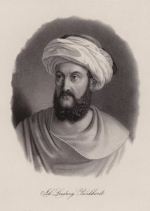 يوهان لودفيج بوركهارت ، مسافر وعالم جغرافي سويسري (نقش) بواسطة المدرسة السويسرية