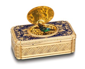 صندوق الطيور الغنائية ، حوالي 1840 بواسطة المدرسة السويسرية