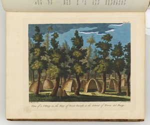 رسم توضيحي من "يوميات رحلة إلى البحار الجنوبية: في سفينة جلالة الملك ، المسعى" بواسطة سيدني (بعد) مرض باركنسون
