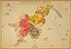 Perseus و Caput Medusa ، رسم توضيحي من "مرآة أورانيا" بواسطة قاعة سيدني