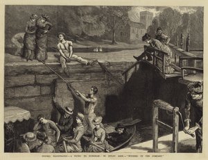 أكسفورد مصور ، نزهة إلى Nuneham ، في Iffley Lock ، إنهاء الشركة بواسطة قاعة سيدني بريور