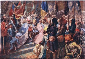 أمير ويلز في الهند ، رسم توضيحي من تاريخ كاسيلز إنجلترا ، 1900s بواسطة قاعة سيدني بريور