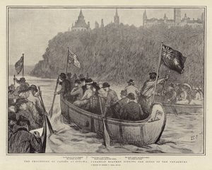موكب الزوارق في أوتاوا ، يغني البحارة الكنديون الأغاني القديمة للرحلة بواسطة Sydney Prior Hall
