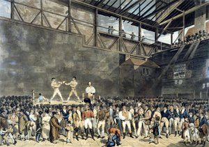 The Interior of the Fives Court, engraved by Charles Turner بواسطة ت. (بعد) بليك