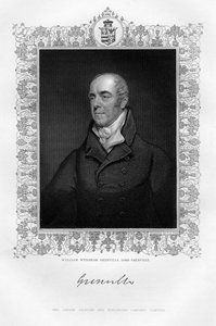 William Wyndham Grenville 1759-1834 ، 1st Baron Grenville ، سياسي إنجليزي ، القرن التاسع عشر.