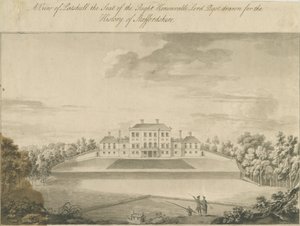 Patshull House: رسم غسيل بني داكن ، بدون تاريخ [أواخر القرن الثامن عشر]