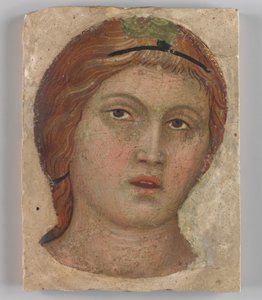 رأس ملاك في وجهه بالكامل ، كاليفورنيا. 1397. بواسطة Taddeo di Bartolo