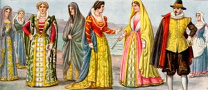 فستان إيطالي من القرن السابع عشر بواسطة تانكريدي سكاربيللي