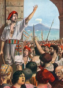 كان توماسو أنيلو ، المعروف باسم ماسانيلو ، الروح الرائدة للثورة في نابولي ، 1647 بواسطة تانكريدي سكاربيللي