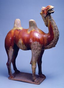 الجمل ، سلالة تانغ (الفخار المزجج متعدد الألوان)