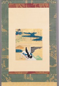 الإعداد لـ Kawachi (الحبر واللون والذهبي على الورق) بواسطة Tawaraya Sotatsu
