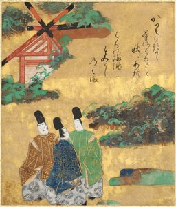 الشاطئ في Sumiyoshi من حكايات Ise Ise Monogatari ، 1600-1640.