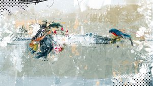 Birdalicious، 2014 (ملصقة على قماش)