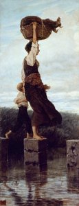 Windy day (painting) بواسطة Telemaco Signorini