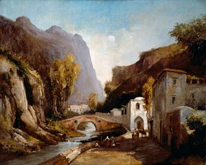 Mills valley in Amalfi (oil on canvas)