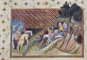 Harl 1319 f.9 MacNamara ، الزعيم الأيرلندي يأتي للتشاور مع إيرل غلوستر ، من 