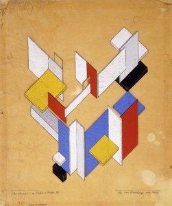 بناء الفضاء - الوقت الثالث ؛ بناء L "اسباس - تيمبس الثالث ، 1924 بواسطة ثيو فان دوسبرغ