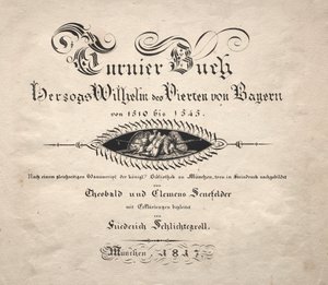 كتاب عن البطولات: صفحة العنوان ، 1817. بواسطة ثيوبالد سينفيلدر