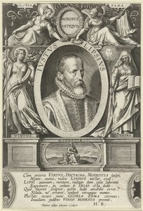 Portret van Justus Lipsius Ivstvs Lipsivs (العنوان على الكائن) بواسطة هيريبيرتوس روزويدوس