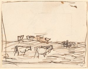 رسم المناظر الطبيعية مع الأبقار بواسطة تيودور فيليبسن