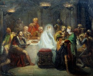 الطيف التوضيحي لبانكو لمقطع ويليام شكسبير "ماكبث". لوحة لثيودور تشاسيرو (1819-1856) 1854 ريمس ، متحف الفنون الجميلة بواسطة تيودور شاسريو