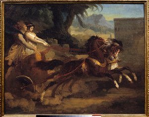 سباق الدبابات القديم لوحة لثيودور جيريكولت (1791-1824) 1808 قاتمة .0،63x0،79 م روان ، متحف الفنون الجميلة بواسطة ثيودور جيريكولت