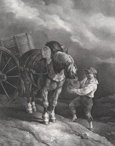 صبي يغذي عربة حصان من كيس الأنف 1822. بواسطة ثيودور جيريكولت