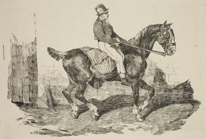 جيريكولت - حصان عربة يمتطيه حصان صغير، 1820 بواسطة ثيودور جيريكولت