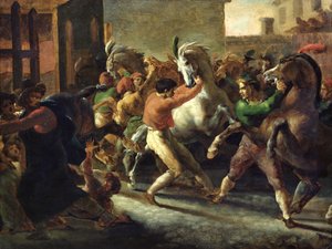 دراسة لسباق الخيول البربرية ، 1817 بواسطة ثيودور جيريكولت