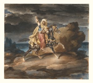 الجياور (قصة تركية) حوالي 1822–23 (ألوان مائية فوق الجرافيت) بواسطة ثيودور جيريكولت