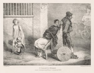 موضوعات مختلفة مستمدة من الحياة وعلى الحجر: امرأة شلل ، 1821. بواسطة ثيودور جيريكولت