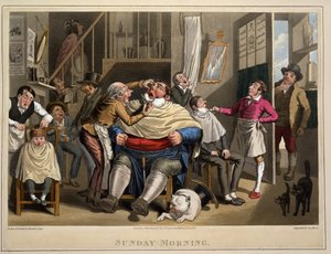 الأحد صباحاً م. جورج هانت ، حانة. شكرا. ماكلين ، لندن ، 1827 (نقش يدوي)