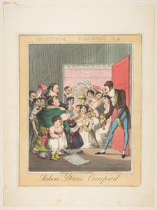 الملذات المسرحية ، اللوحة 4: الأماكن التي احتلت ، كاليفورنيا. 1835. بواسطة ثيودور لين