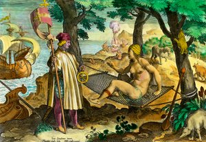 تاريخ أمريكا: أول اتصال للملاح الإيطالي Amerigo Vespucci مع هنود أمريكا