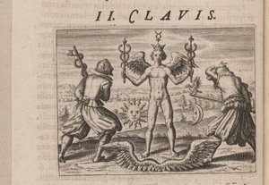 رسم إيضاحي لـ Tripvs avrevs ، أي الأكثر تحديدًا .. الجزء الكيميائيون ، 1618 بواسطة تيودور دي بري