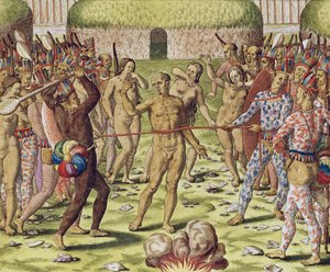 إعدام العدو من قبل الهنود الحمر ، 1562 بواسطة تيودور دي بري