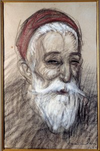 صورة للسياسي الفرنسي أناتول فرانس (1844-1924) رسم الطباشير بواسطة ثيوفيل ألكسندر شتاينلين (1859-1923) 1920 فيرنون ، متحف بولين بواسطة ثيوفيل الكسندر شتاينلين