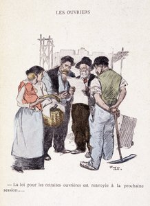 العمال: تأجيل قانون معاشات العمال إلى الجلسة التالية ... - في "" في الحياة "، بقلم شتاينلين 1901 بواسطة ثيوفيل الكسندر شتاينلين