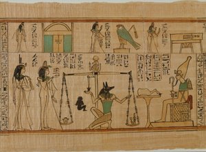 مغني آمون نانيز البردي الجنائزي ، c.1050 قبل الميلاد (ورق البردي ، والطلاء)