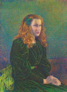 امرأة شابة في ثوب أخضر ، 1893 بواسطة Théo van Rysselberghe