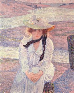 امرأة شابة على ضفاف نهر جريف ، 1901 بواسطة Théo van Rysselberghe