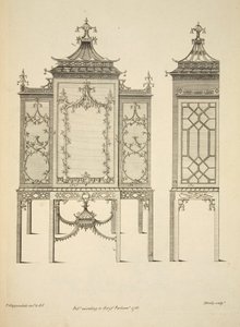 تصميم لحالة الصين ، حانة. 1753 (نقش) بواسطة توماس (بعد) شيبينديل